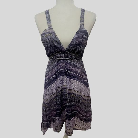 Phax beach dress pool side wear Sz S sheer purple w/beautiful floral detail - Picture 7 of 12